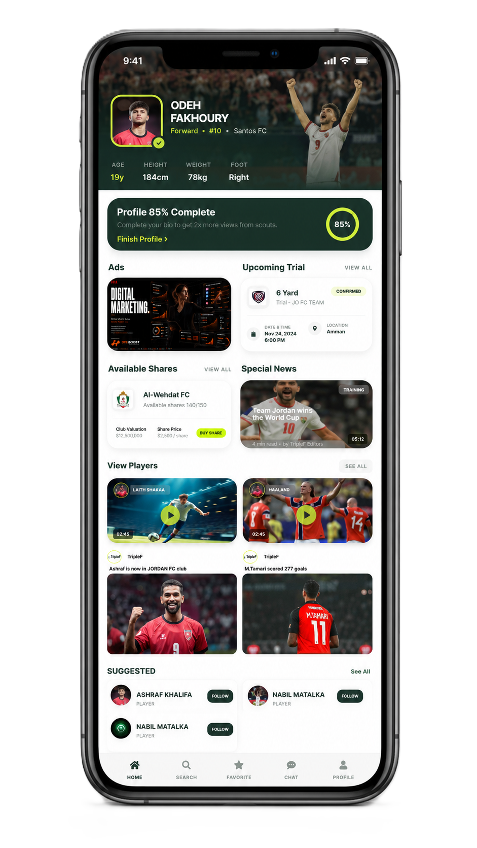 TripleF Football Ecosystem App Showcase
